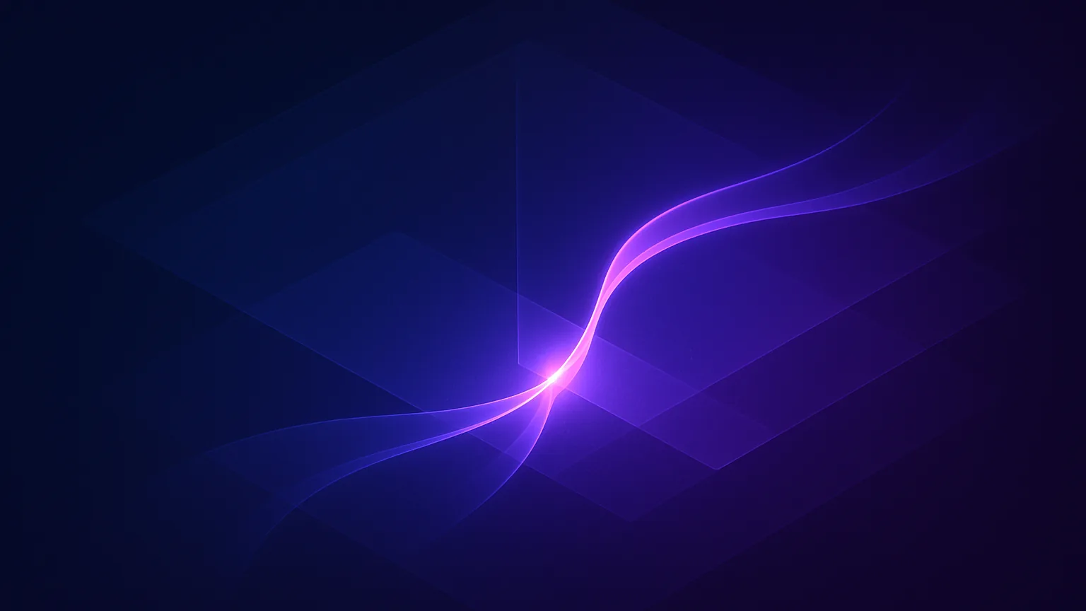 Abstract dark indigo illustration of two light streams merging into one glowing node, evoking note-taking across an Android phone and Samsung tablet